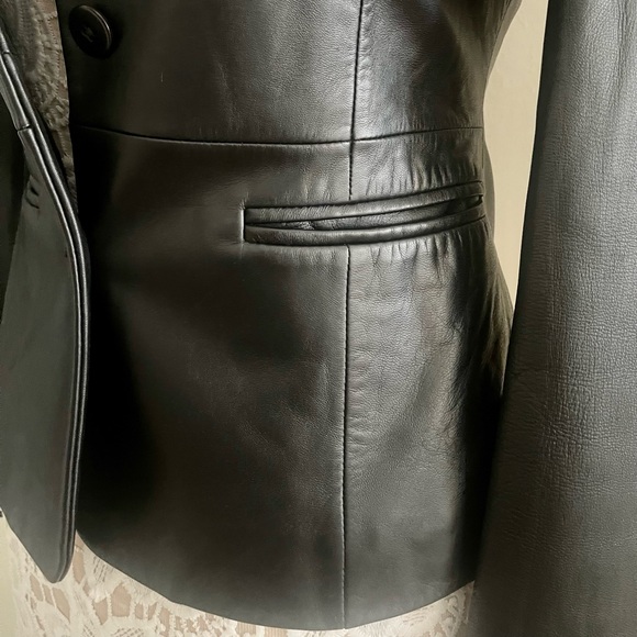 Leather jacket blazer The Limited size 2 great condition - Picture 12 of 13